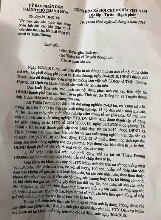 Vụ[-]thu[-]phí[-]trâu,[-]bò[-]gặm[-]cỏ:[-]Yêu[-]cầu[-]trả[-]lại[-]cho[-]dân[-]trước[-]ngày[-]30-4